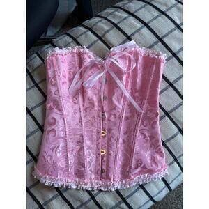 Pink Corset top size XS. Not branded